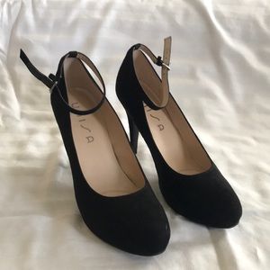 Black Ankle Strap Heels